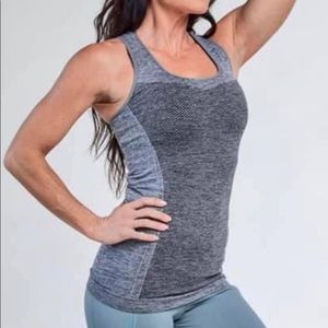 SAVVI Yin Tank Gray Large compression workout